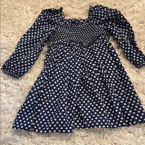 Navy crewcut Polka Dot Kids Dress